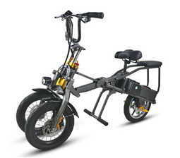 Three-wheeled folding electric scooter